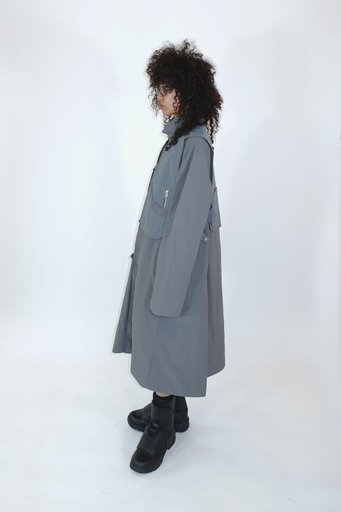 ECO GIL LONG COAT w/VEST -GRAY(BAMBOO CHARCOAL)- *Last1
